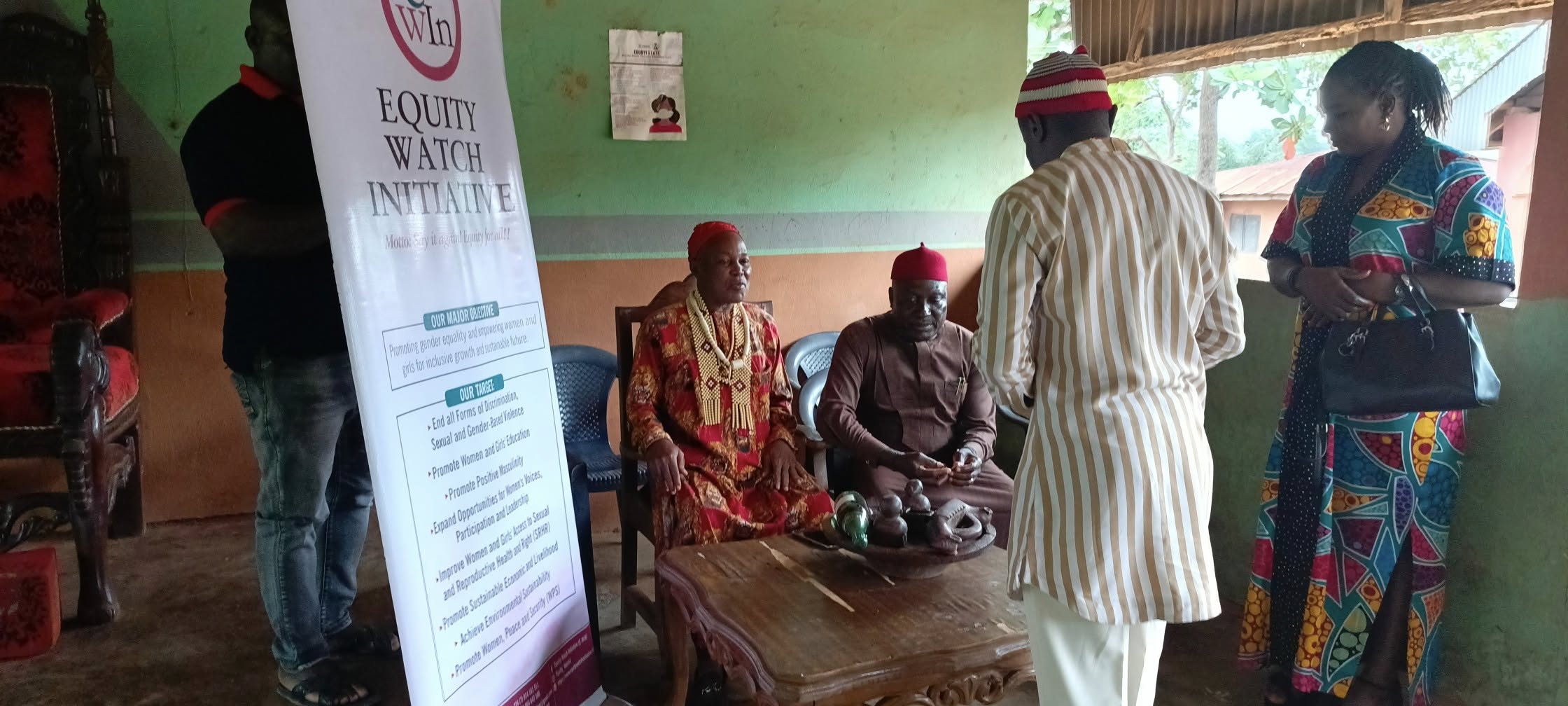 EWIN team assisting the of Oriuzo community, in Ezza LGA of Ebonyi State improve on the standard of Education